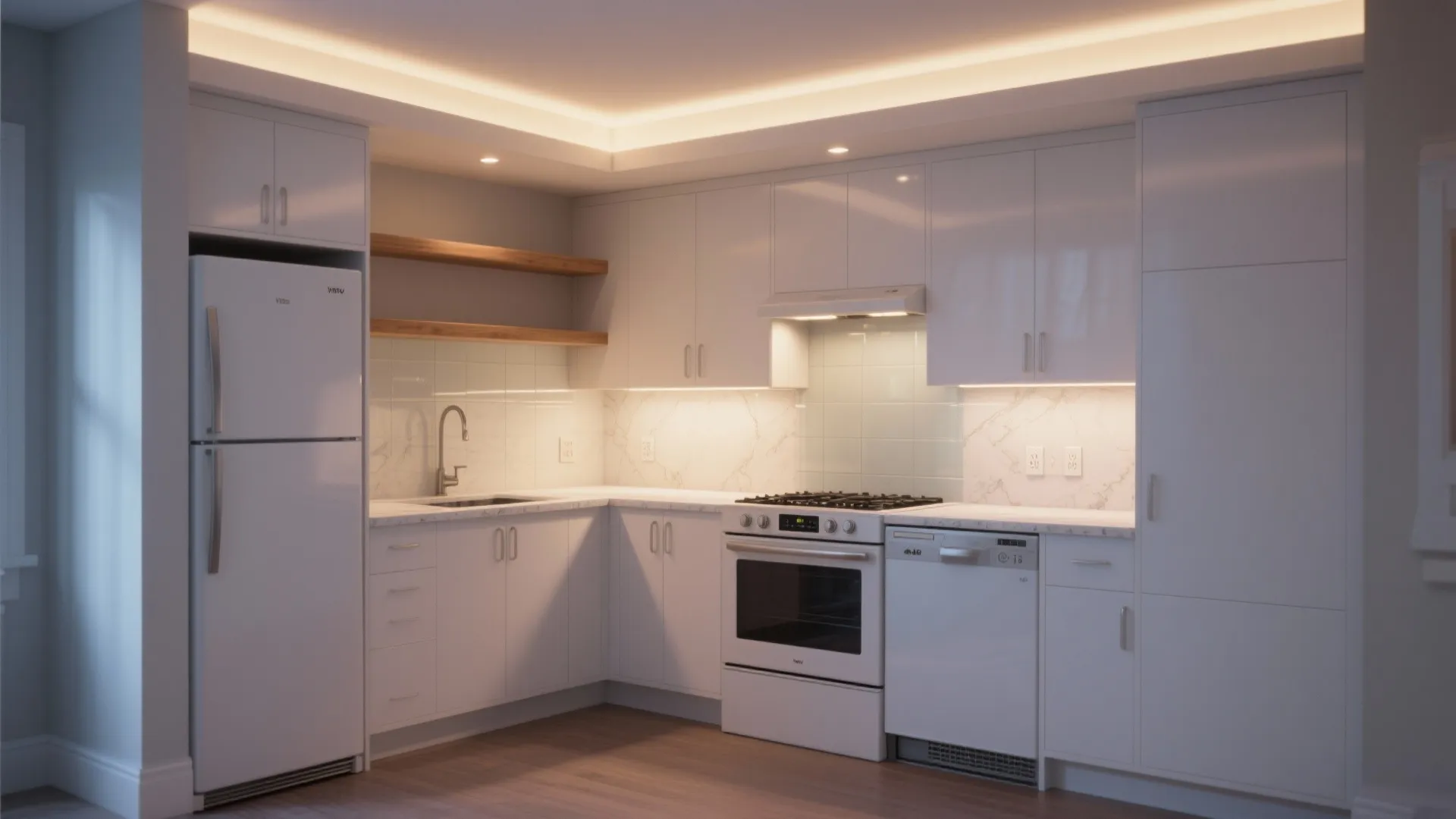 Layered Lighting and Slim Appliances