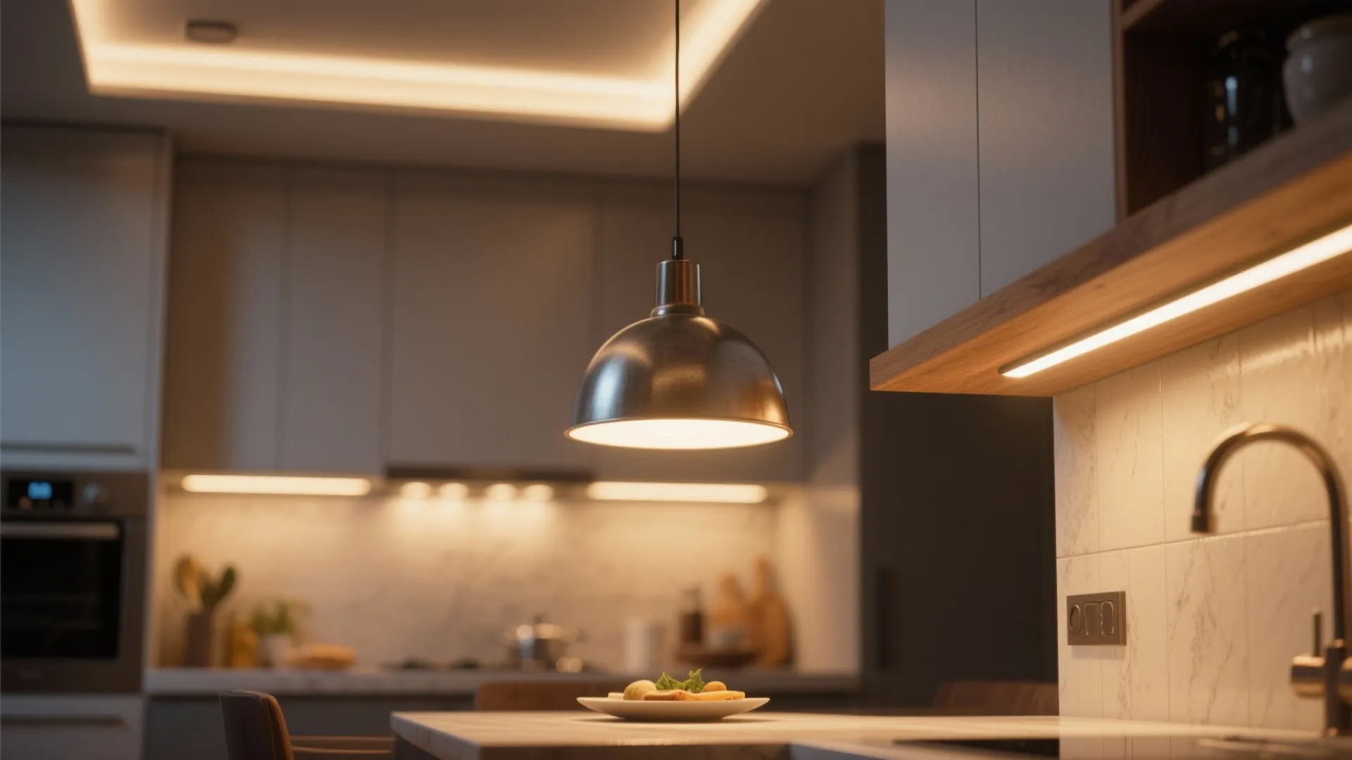 4. Layered lighting for mood and function