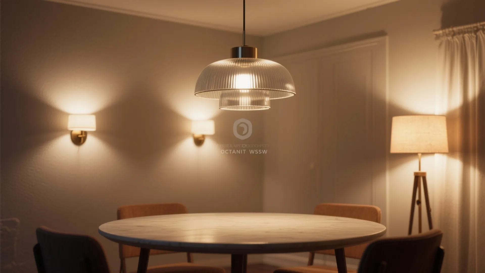 3. Use layered lighting to widen the room