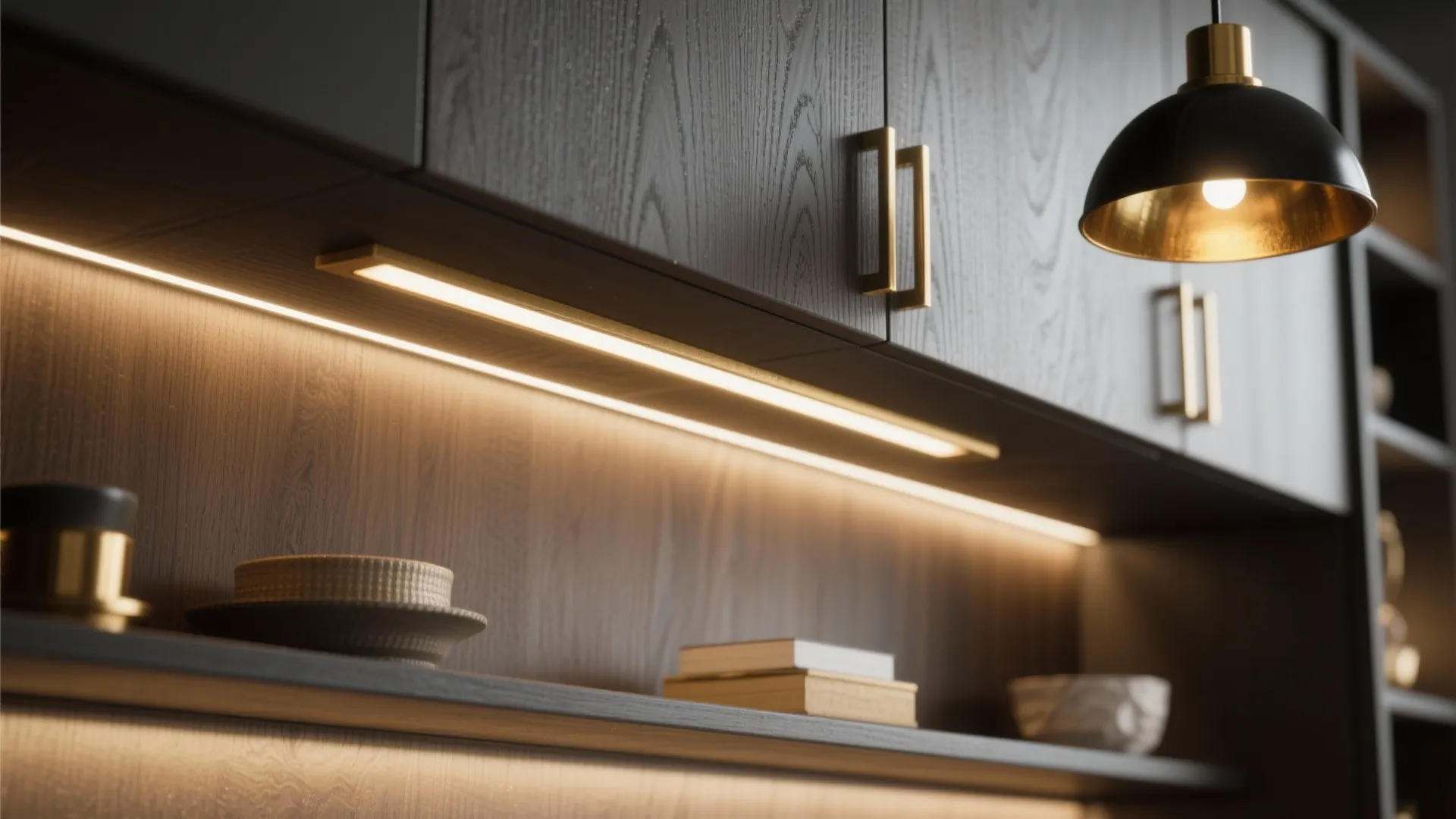4. Layered Lighting and Luxe Materials