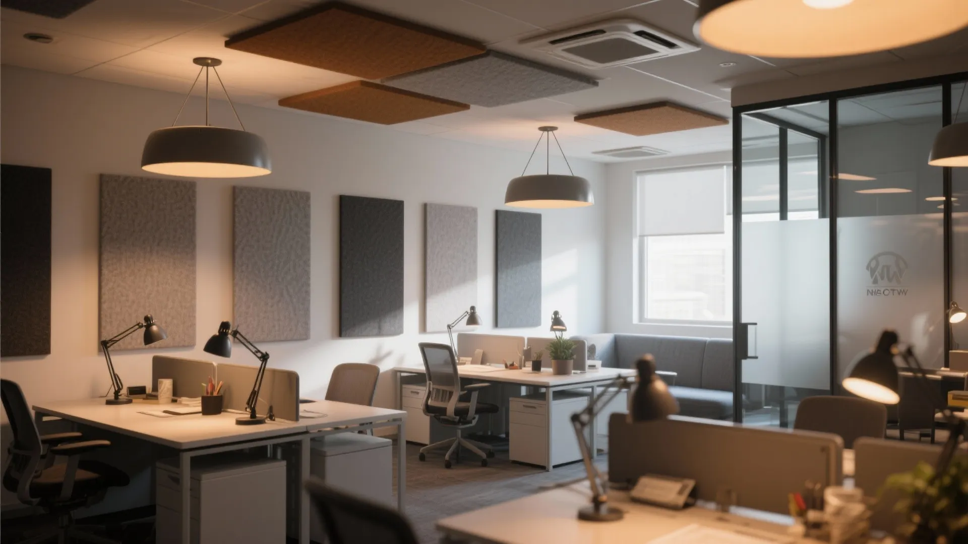 Layered lighting and acoustic zoning