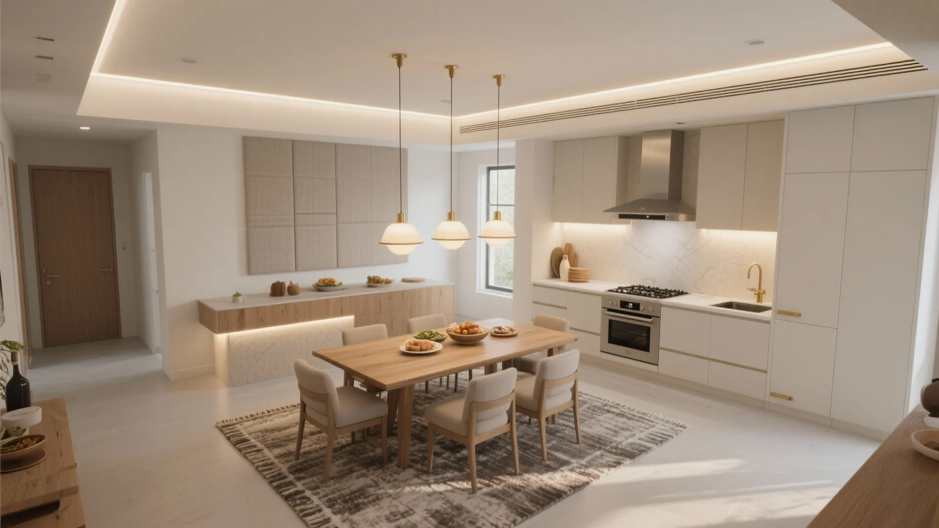 Layered lighting and acoustic comfort