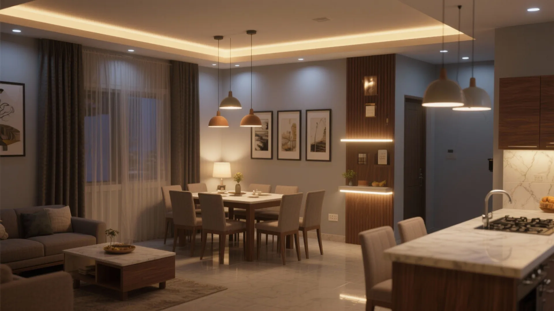 Layered lighting and climate-smart materials for Surat