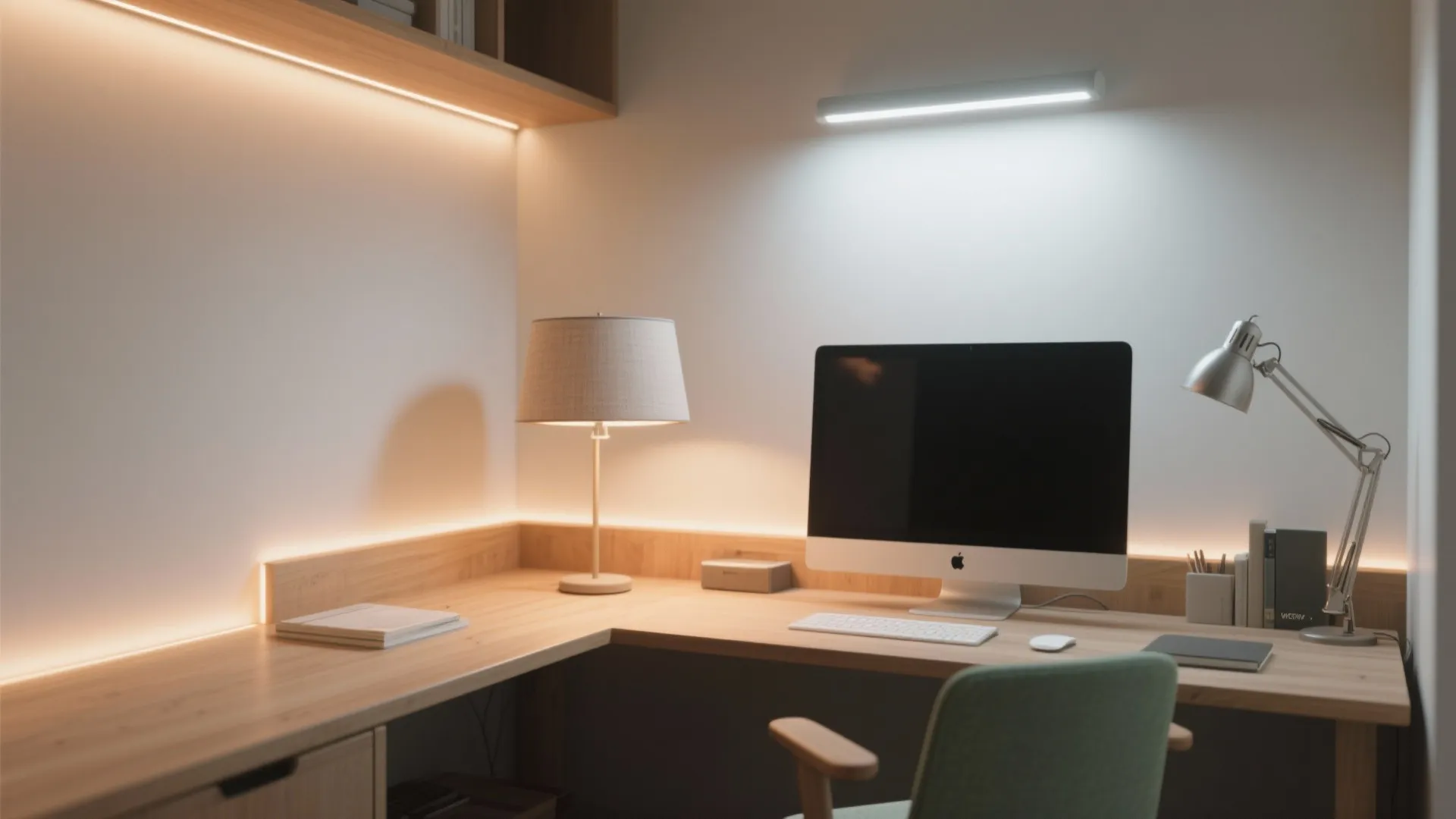 Layered lighting for focus and comfort