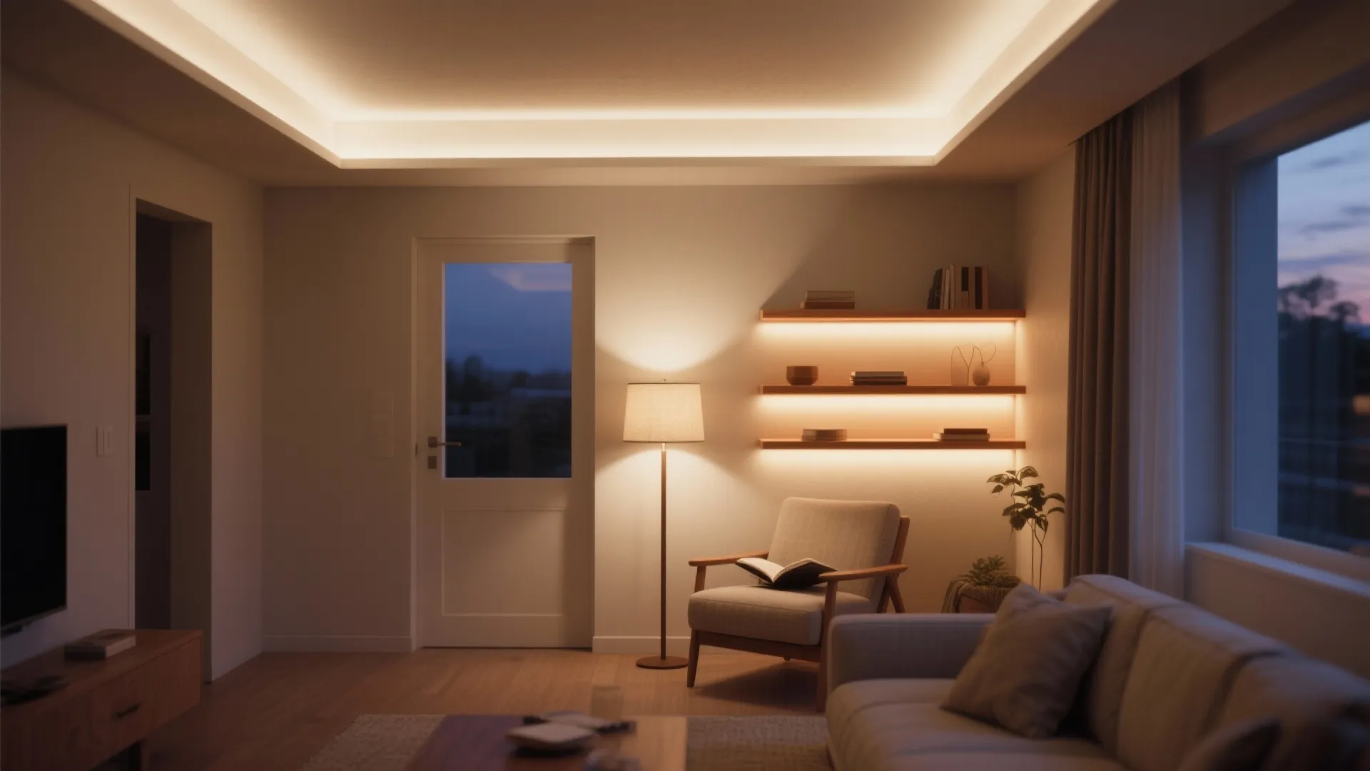 Layered Lighting That Doubles as Wayfinding