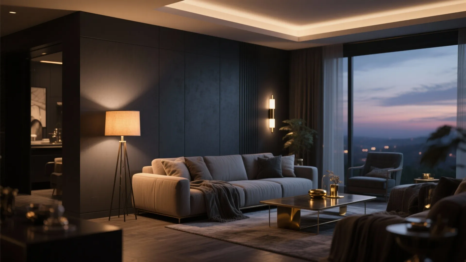 5. Layered Lighting to Keep Gray From Looking Flat