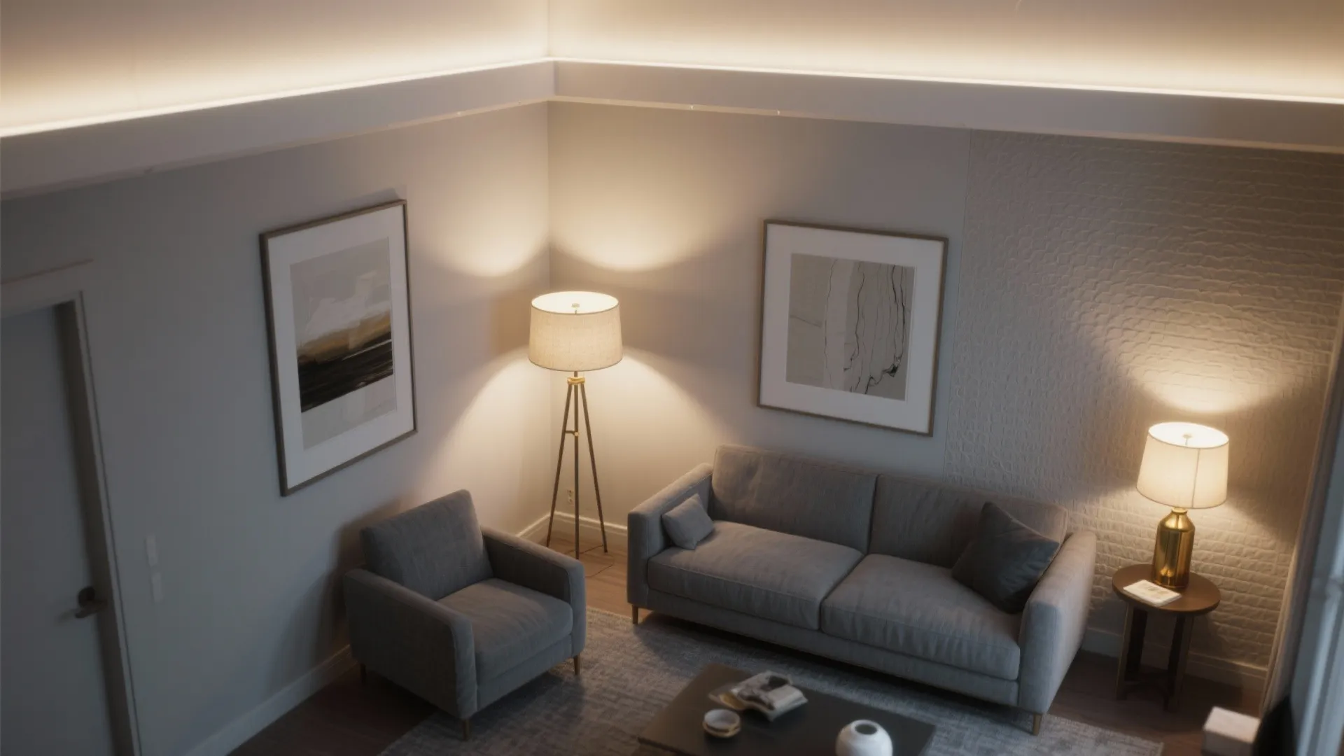 Make grey glow with layered lighting