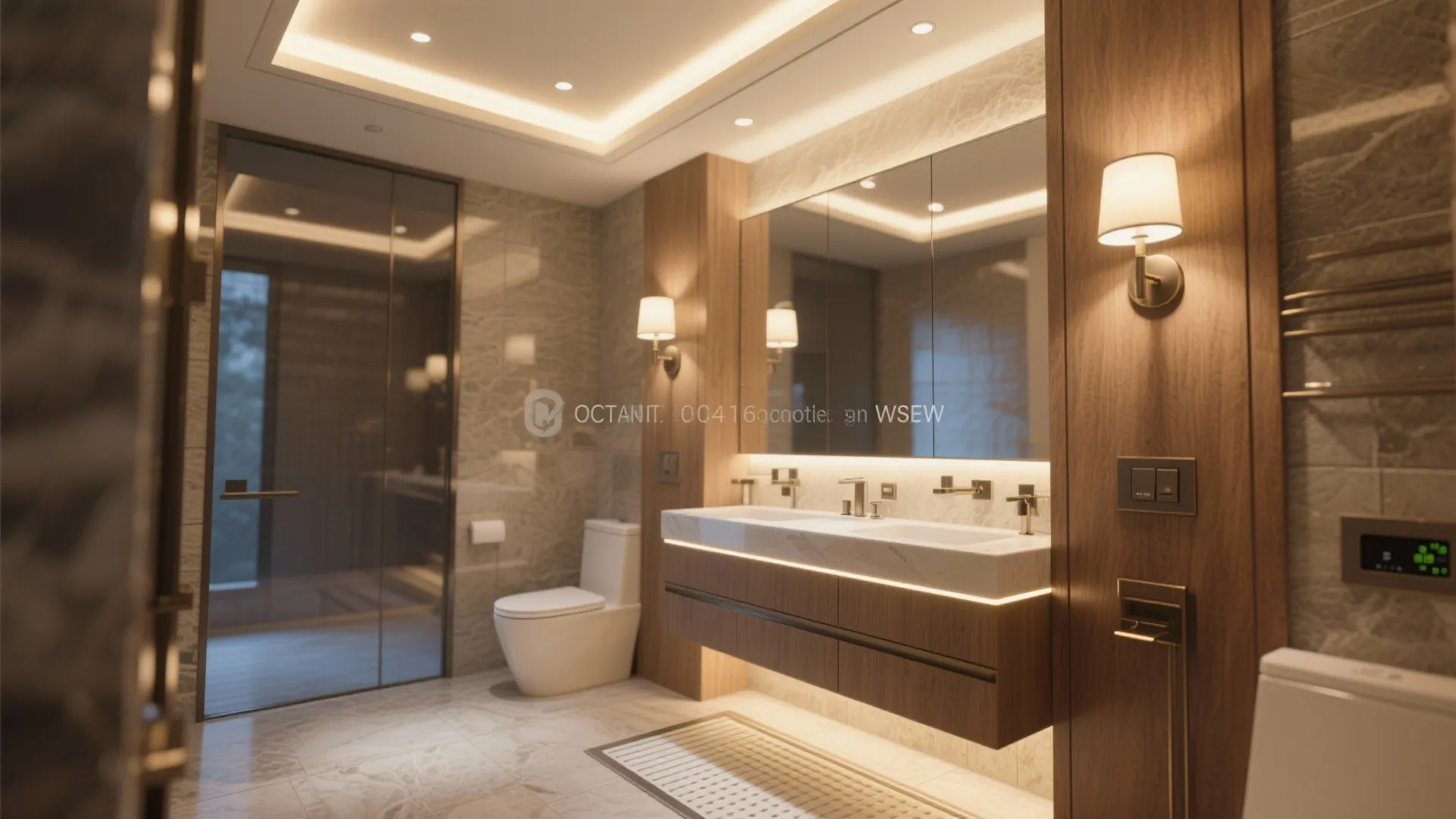 Layered lighting and heated floors for true comfort