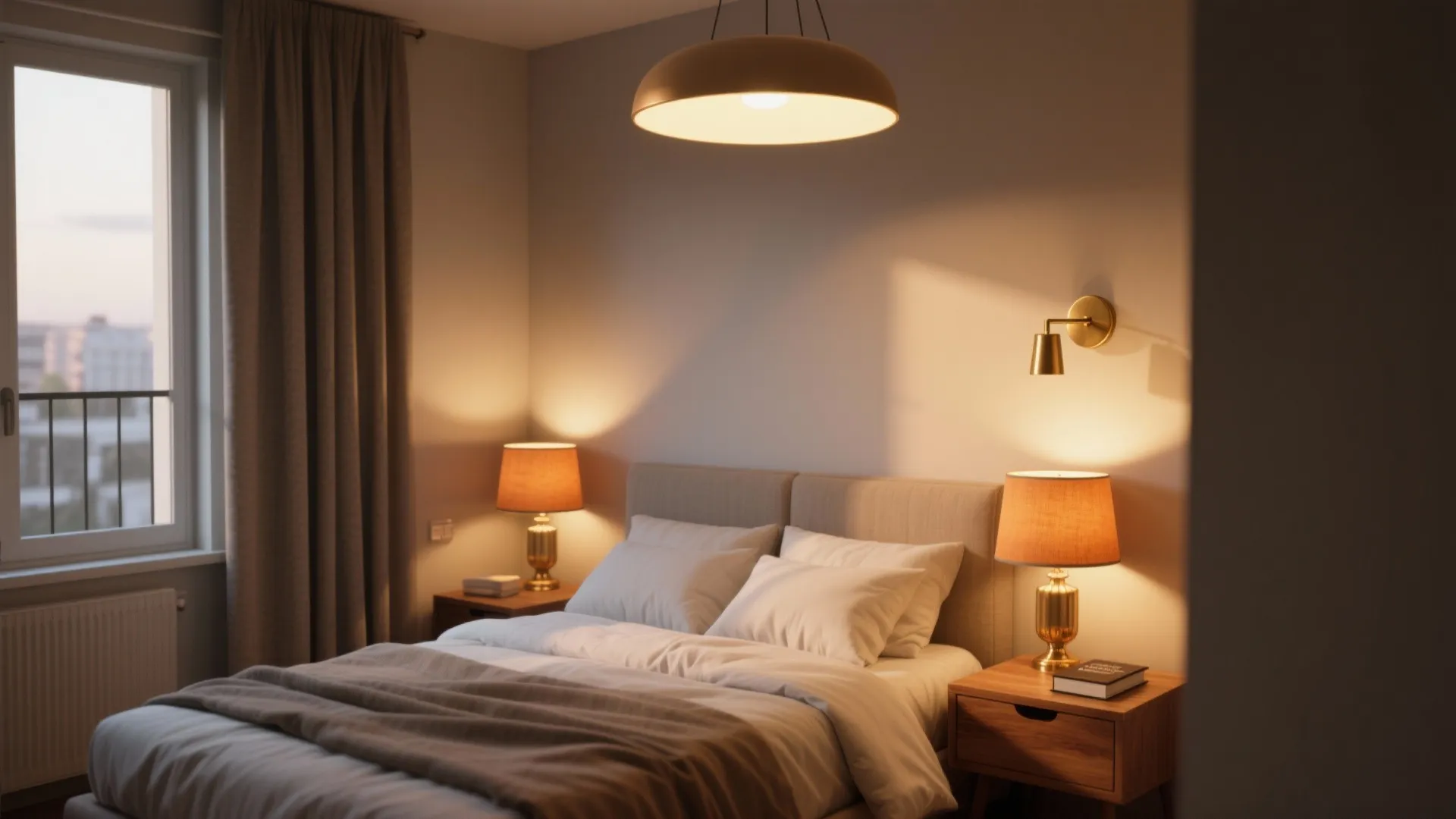 Layered lighting for instant warmth