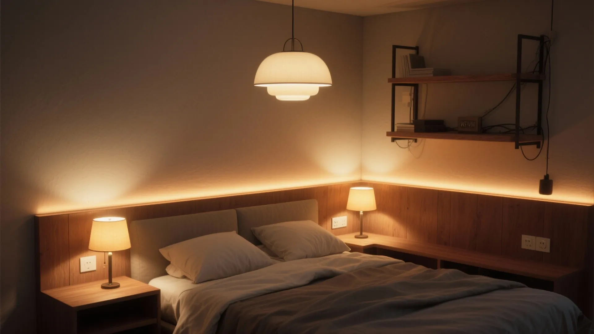 1. Layered lighting for instant warmth