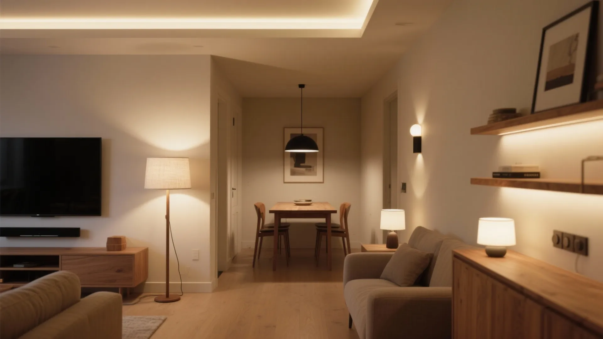 Layered Lighting that Defines Zones