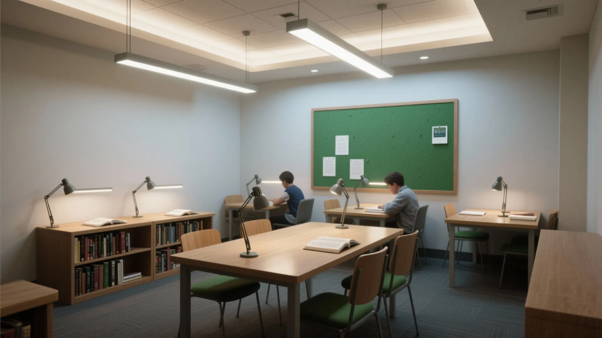 Layered lighting that reduces eye strain