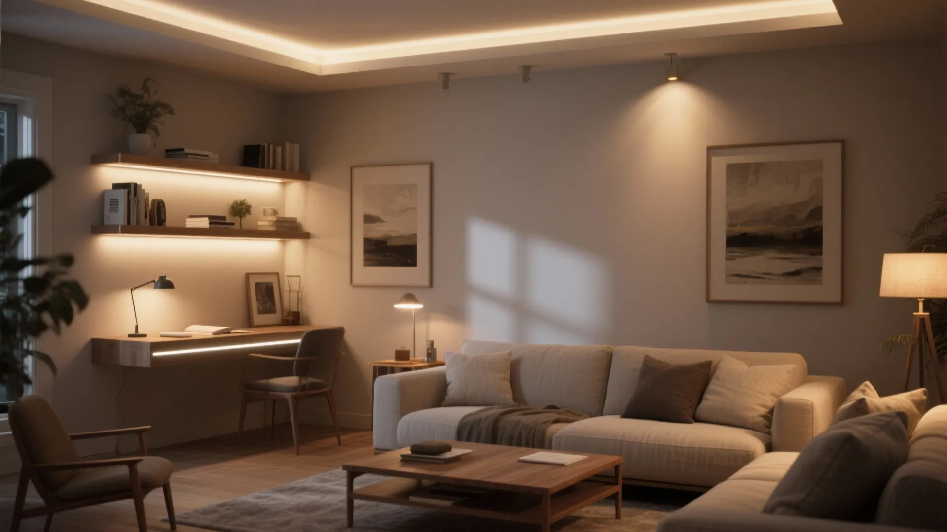 Layered lighting for mood and function