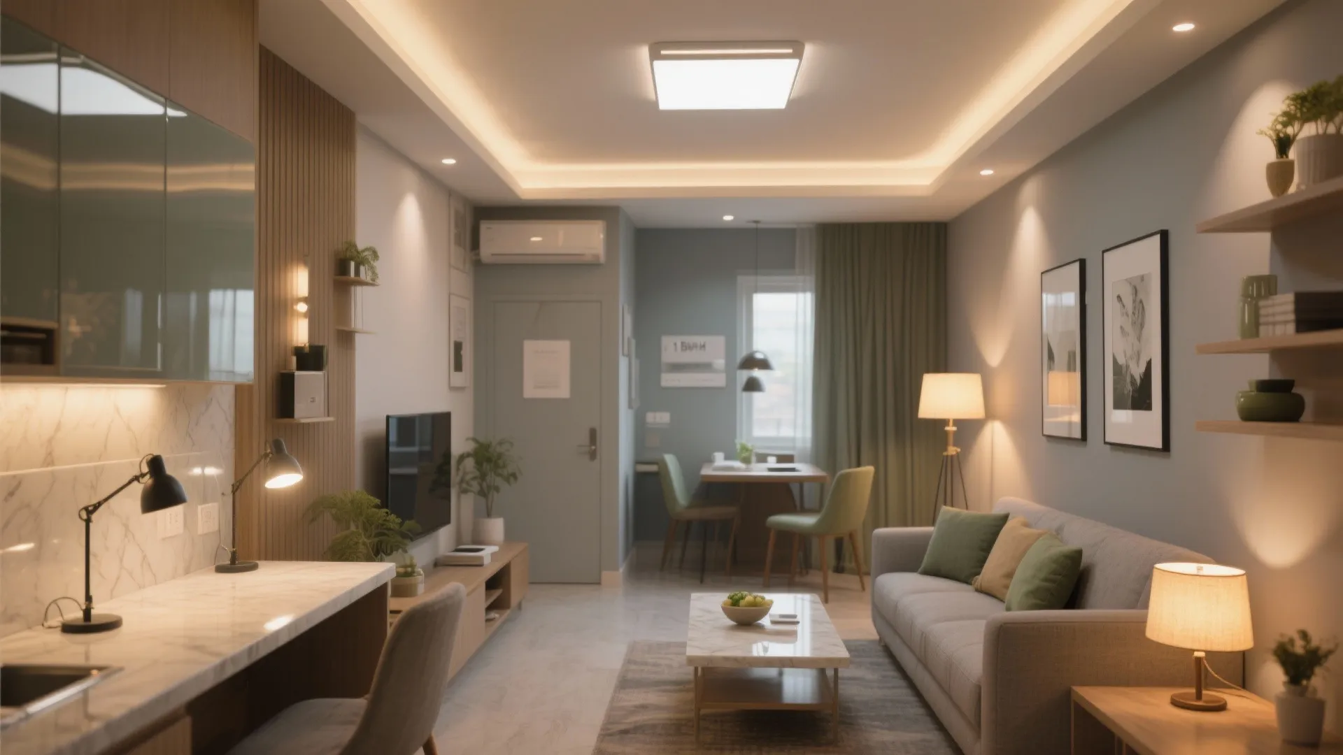 Light layering, reflective finishes, and color discipline