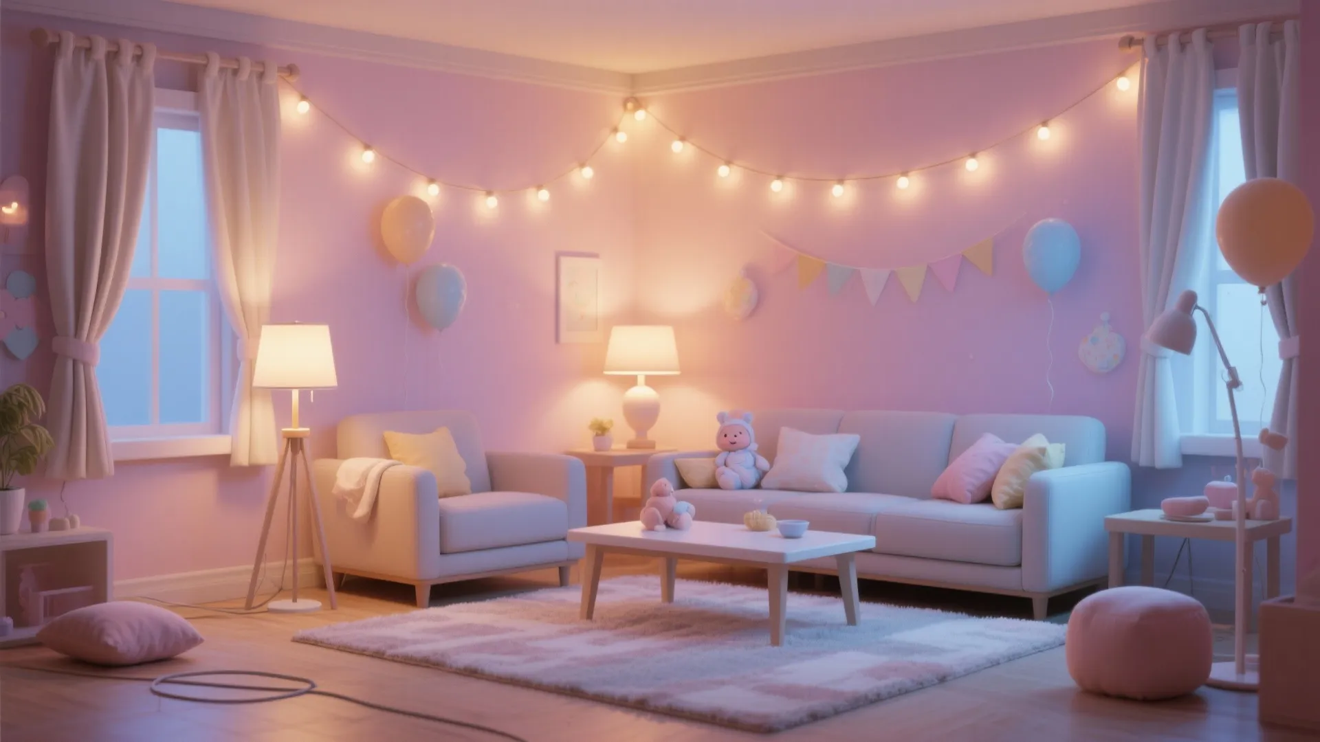 Layered Lighting and Sound Softeners