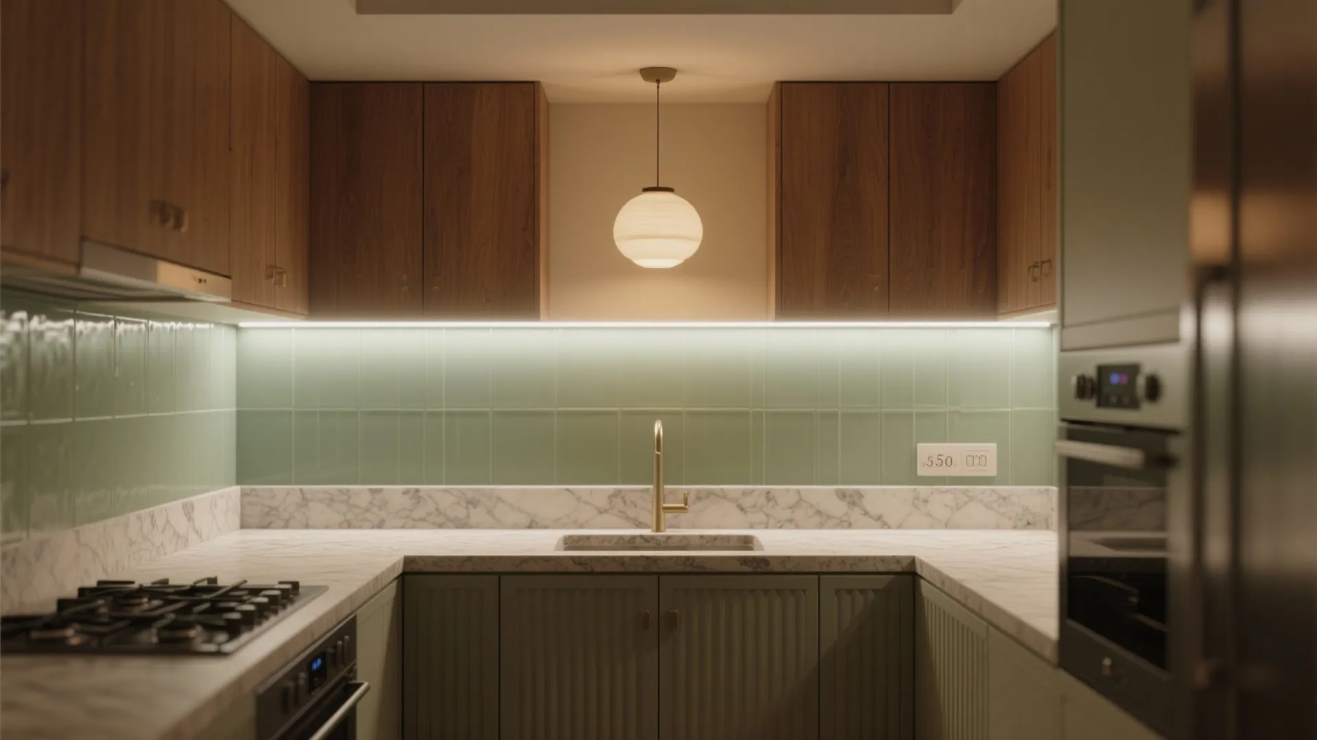 Layered lighting with sculptural fixtures