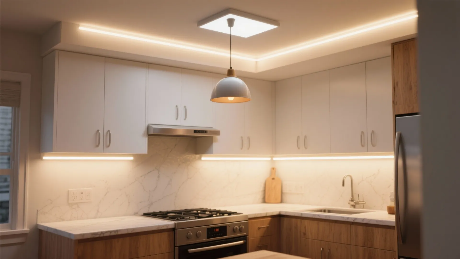 Layered lighting: task, ambient, and a tiny wow