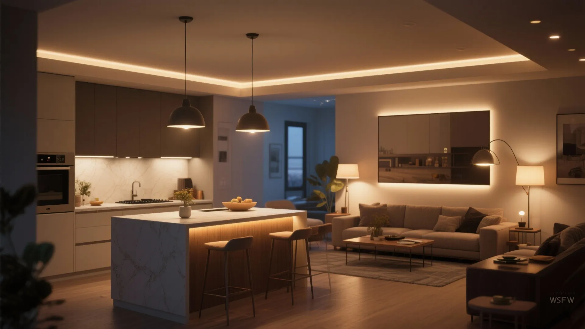 3. Layer lighting for multi-use zones