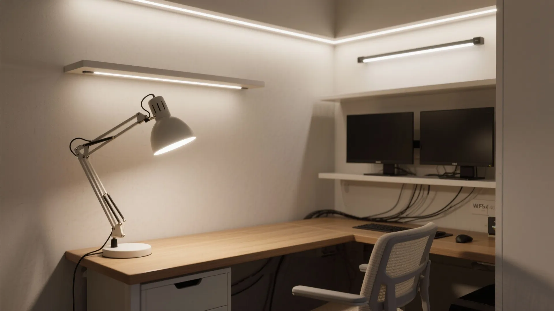 Layered lighting that respects the task