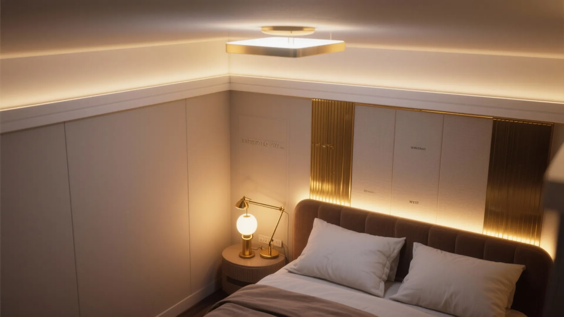 5. Layered Lighting with Warm Bulbs