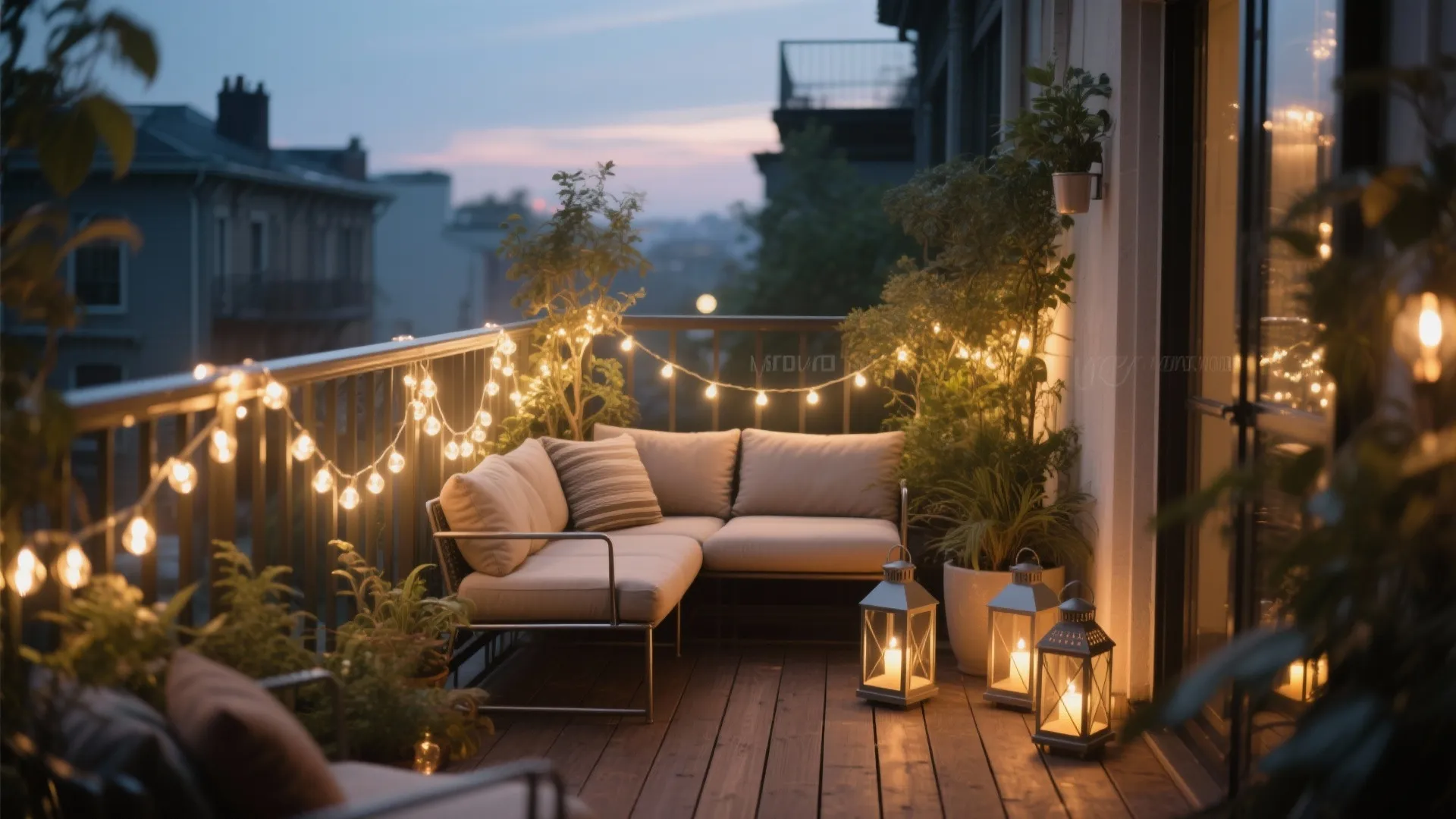 5) Mixed texture layering: bulbs + fairy lights + solar accents