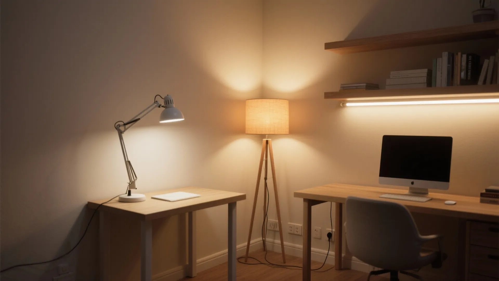 Layered Lighting: Task, Ambient, and a Soft Backlight