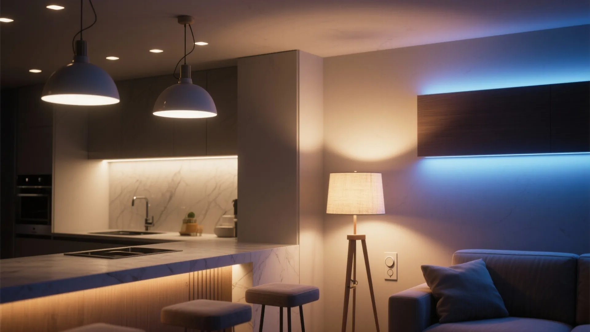 4. Layered Lighting to Define Zones