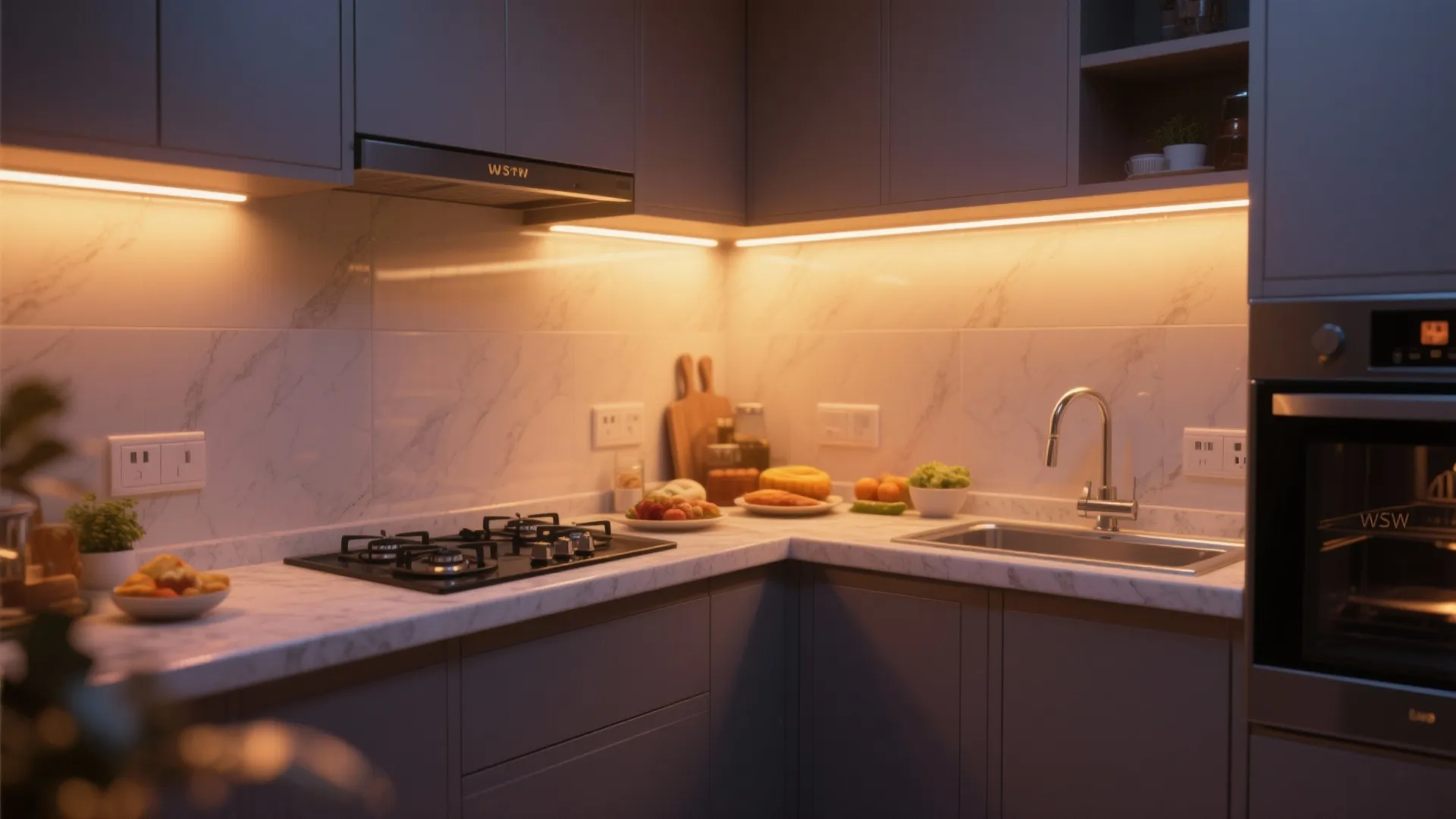 Smart Lighting Layers for Small Kitchens