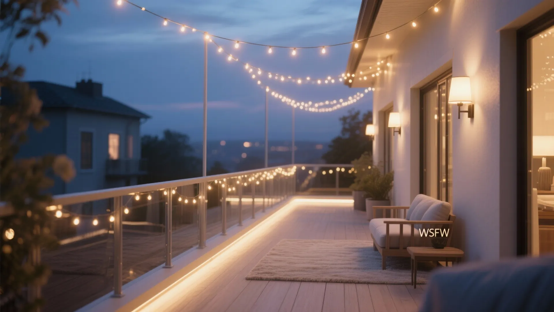 Layered lighting for evening comfort