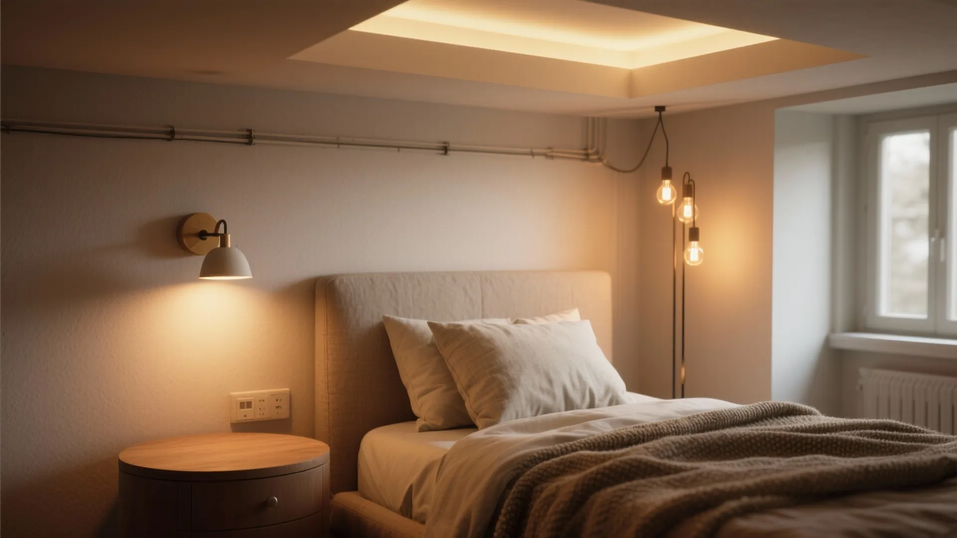 1. Layered lighting for instant warmth