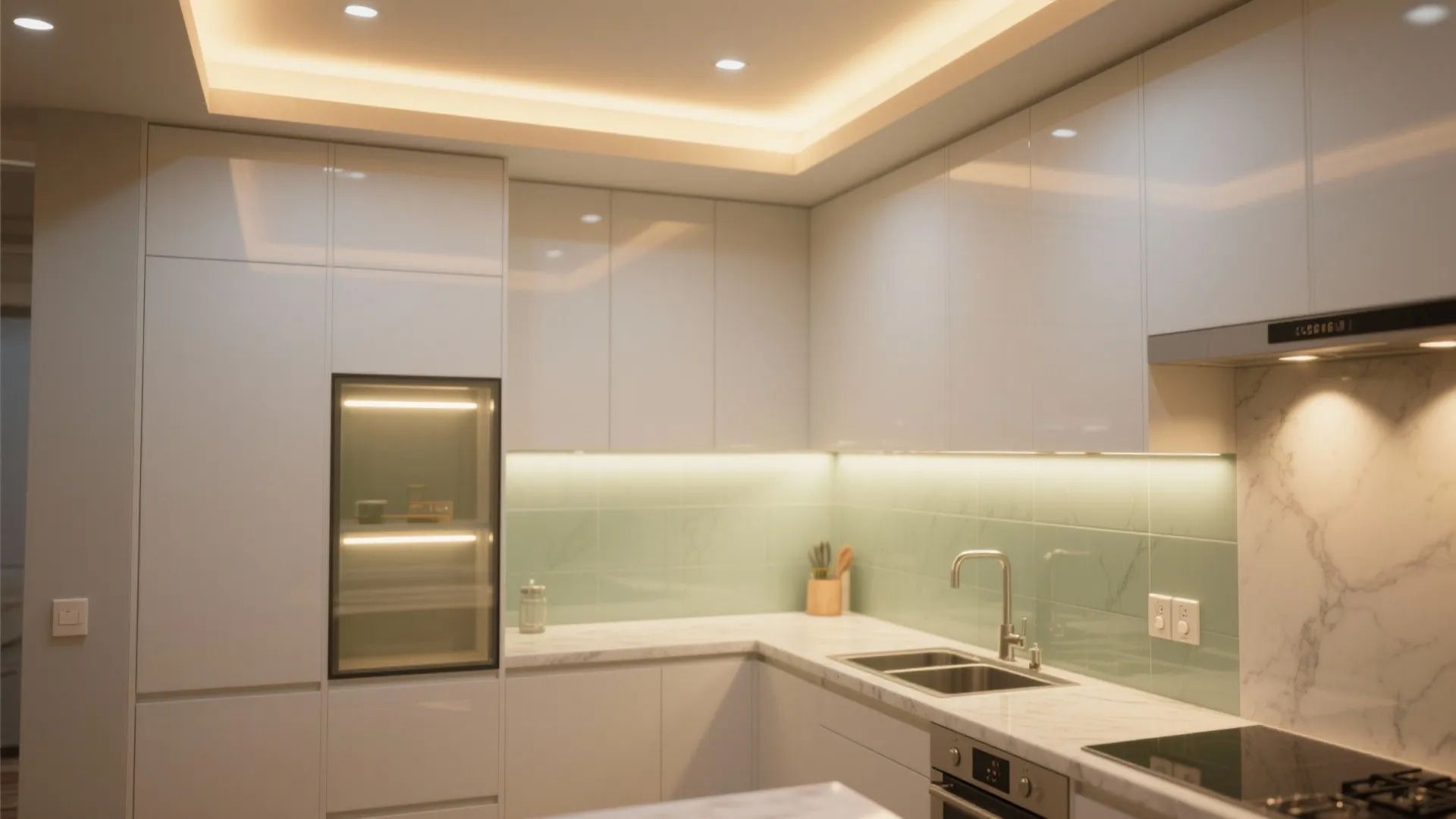 Layered Lighting for Compact Kitchens