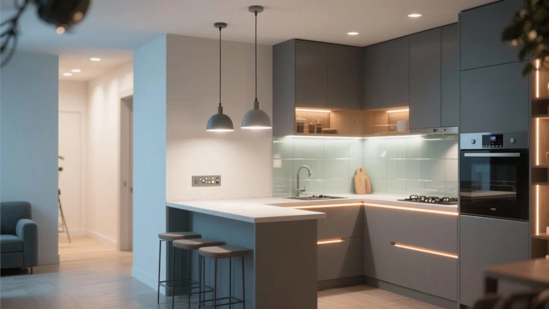 Flexible lighting layers that guide zones