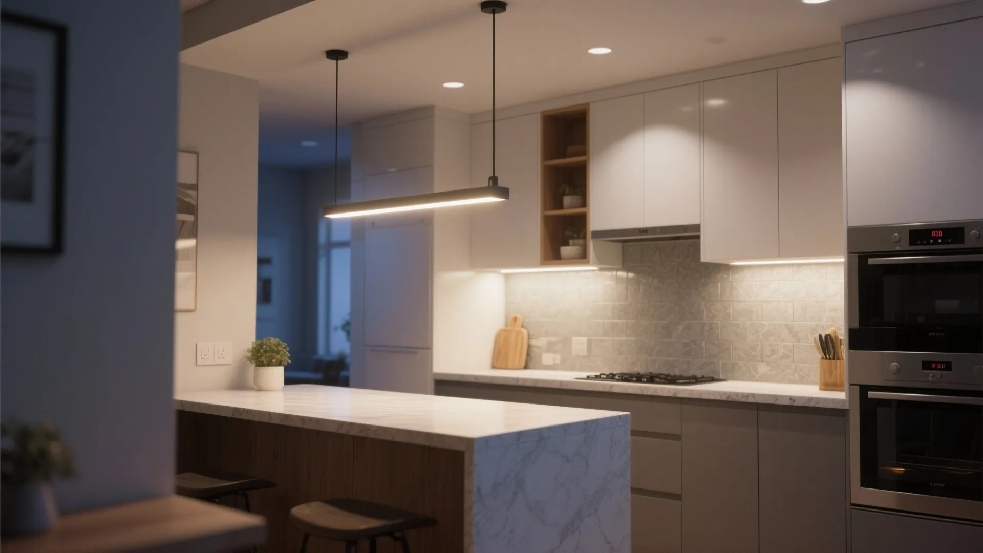 Layered Lighting That Stretches Walls