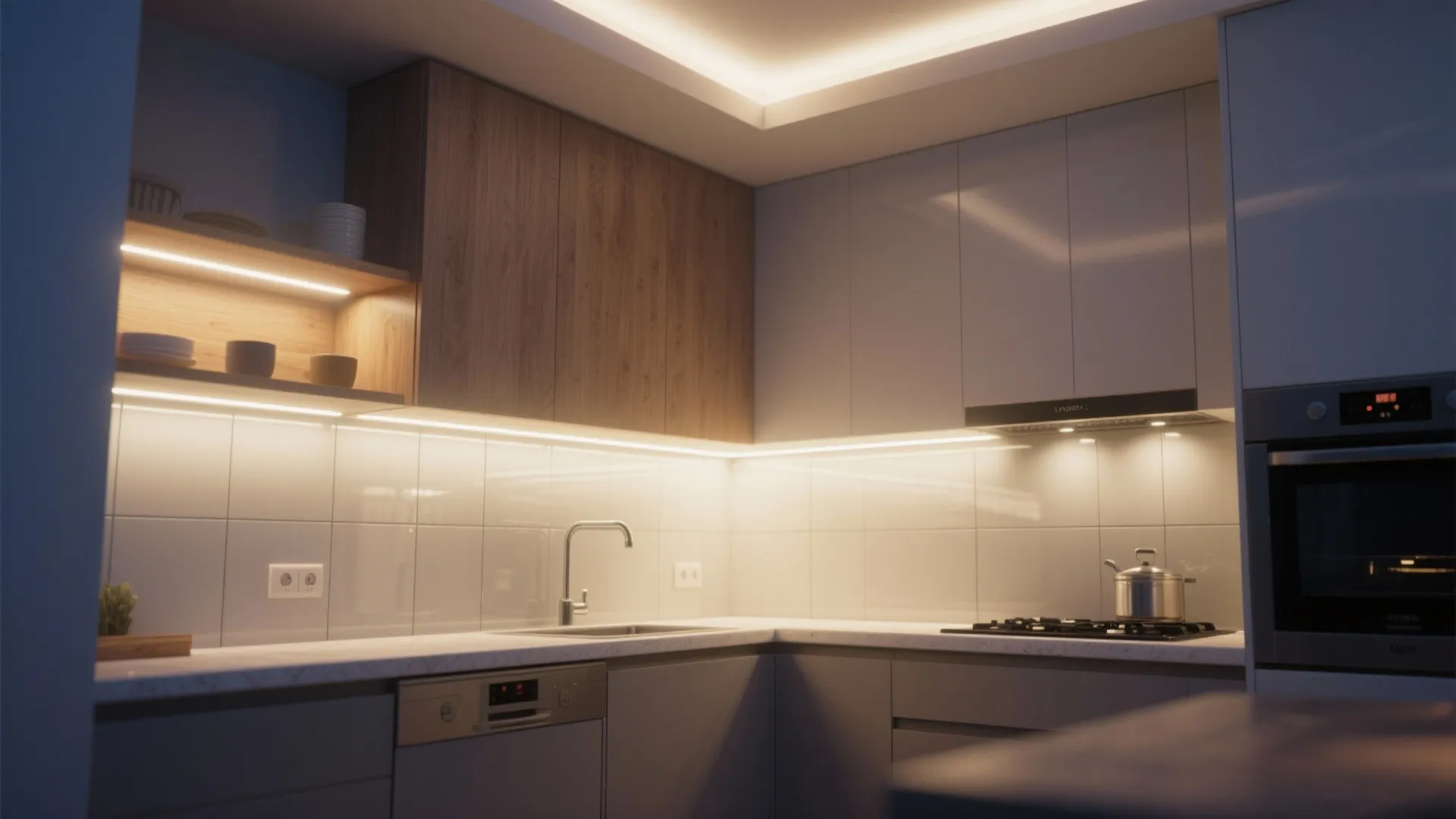 Smart lighting layers that flatter small spaces