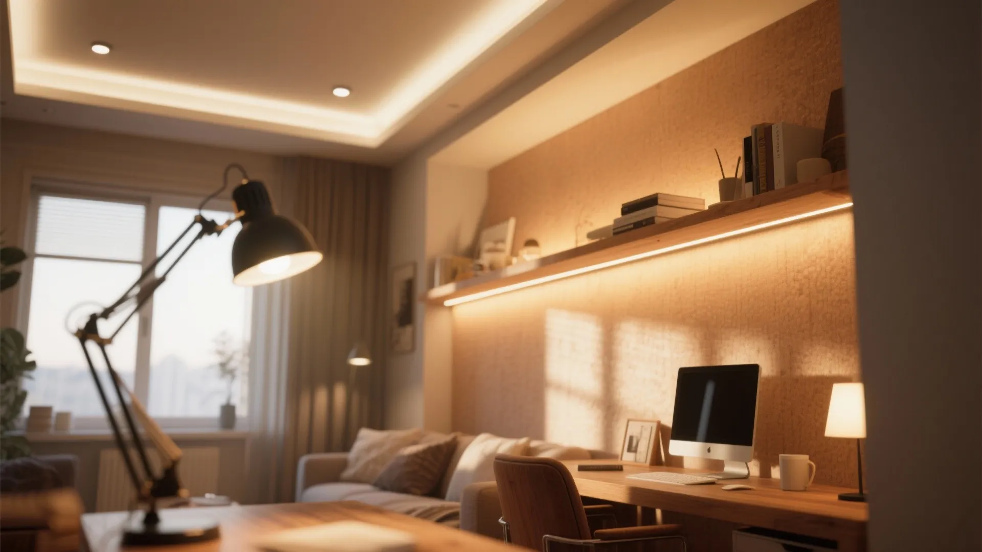 1. Layered Lighting to Make Rooms Feel Bigger
