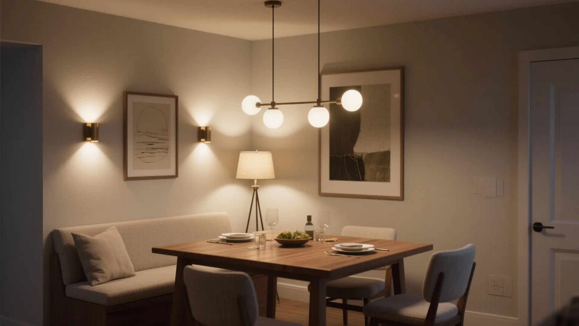 Layered ambient and task lighting