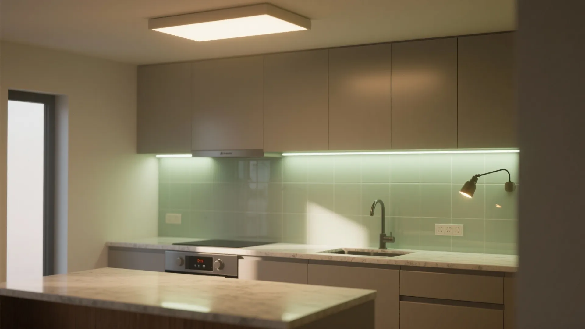 Layered ambient + task lighting