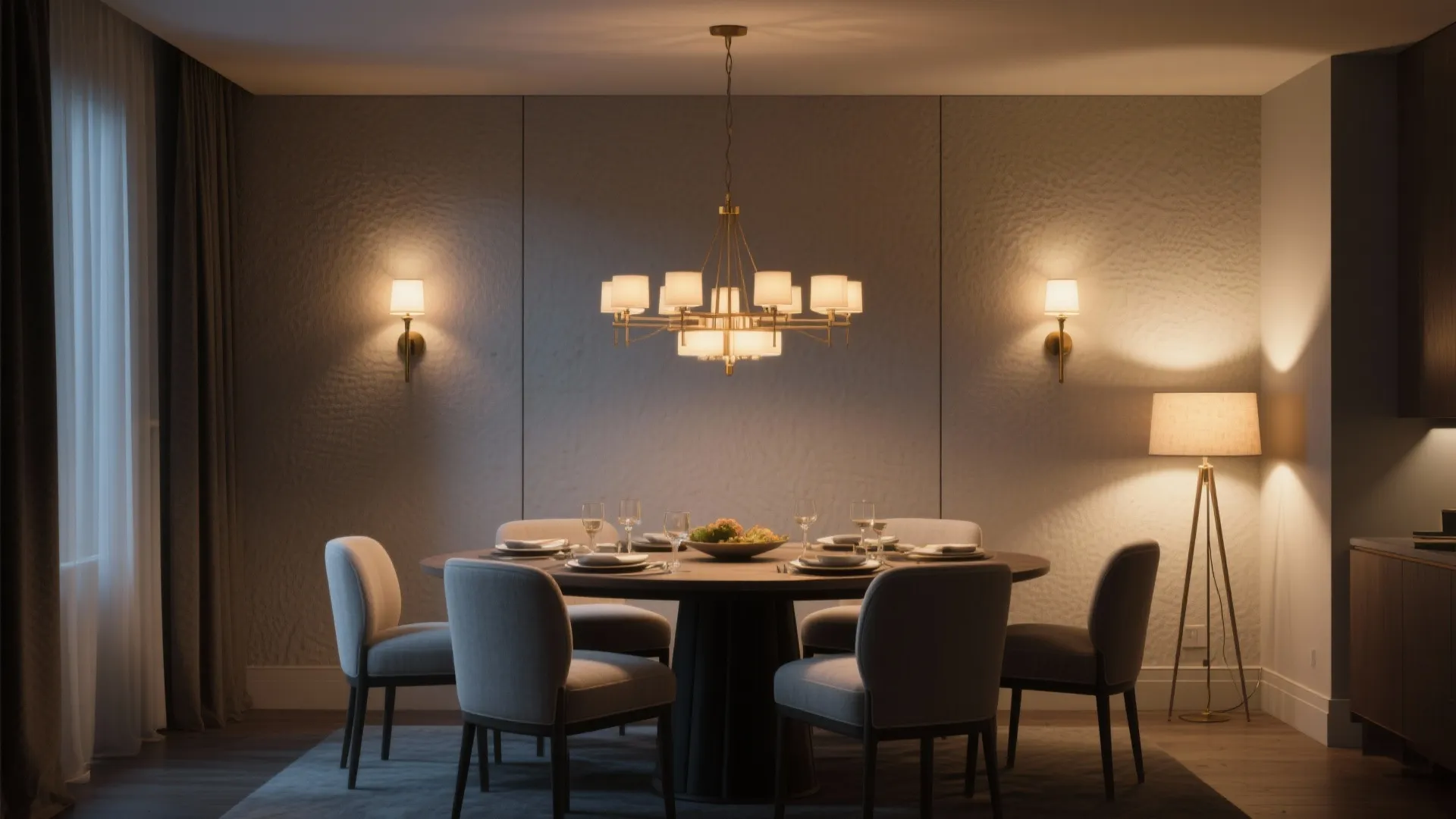 2. Layered Lighting with Dimmers