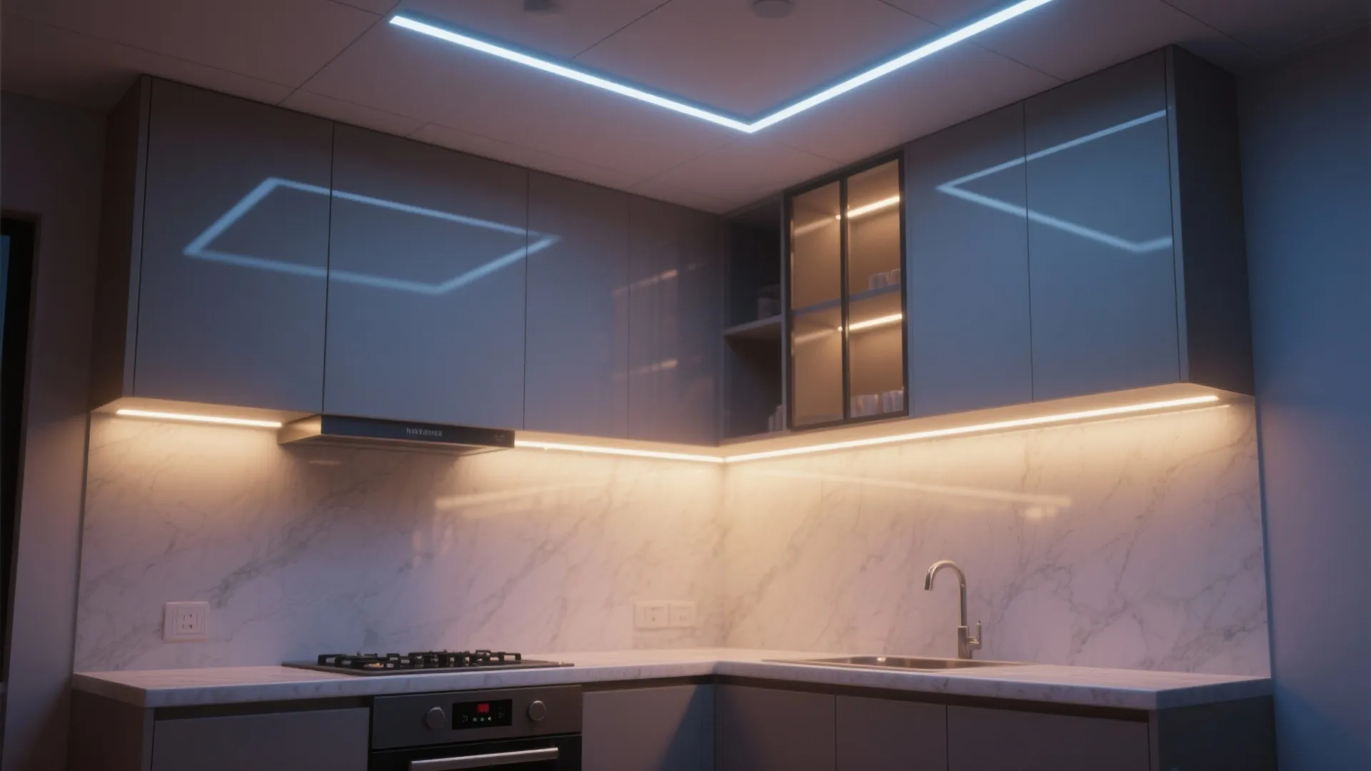 Layered Lighting with Slim Fixtures