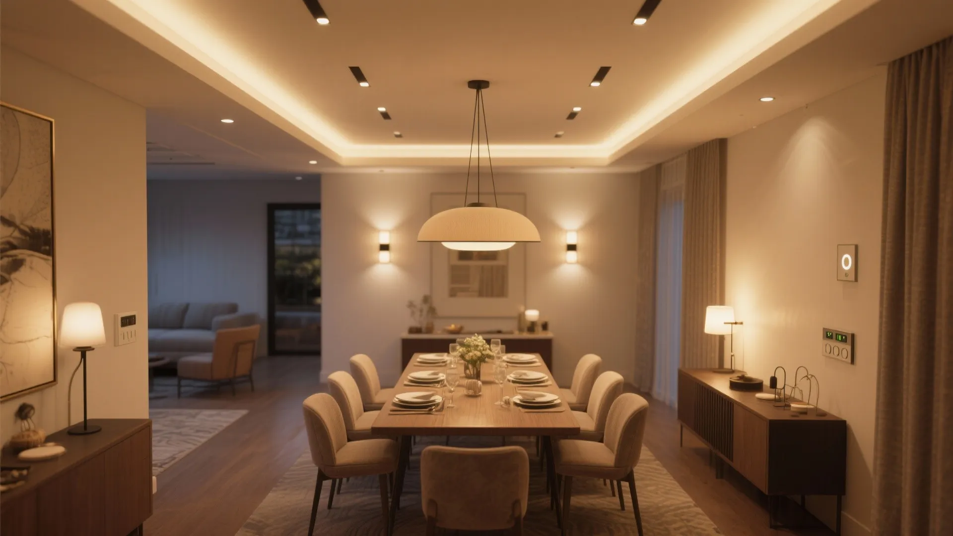 5. Layered Lighting with Dimmers