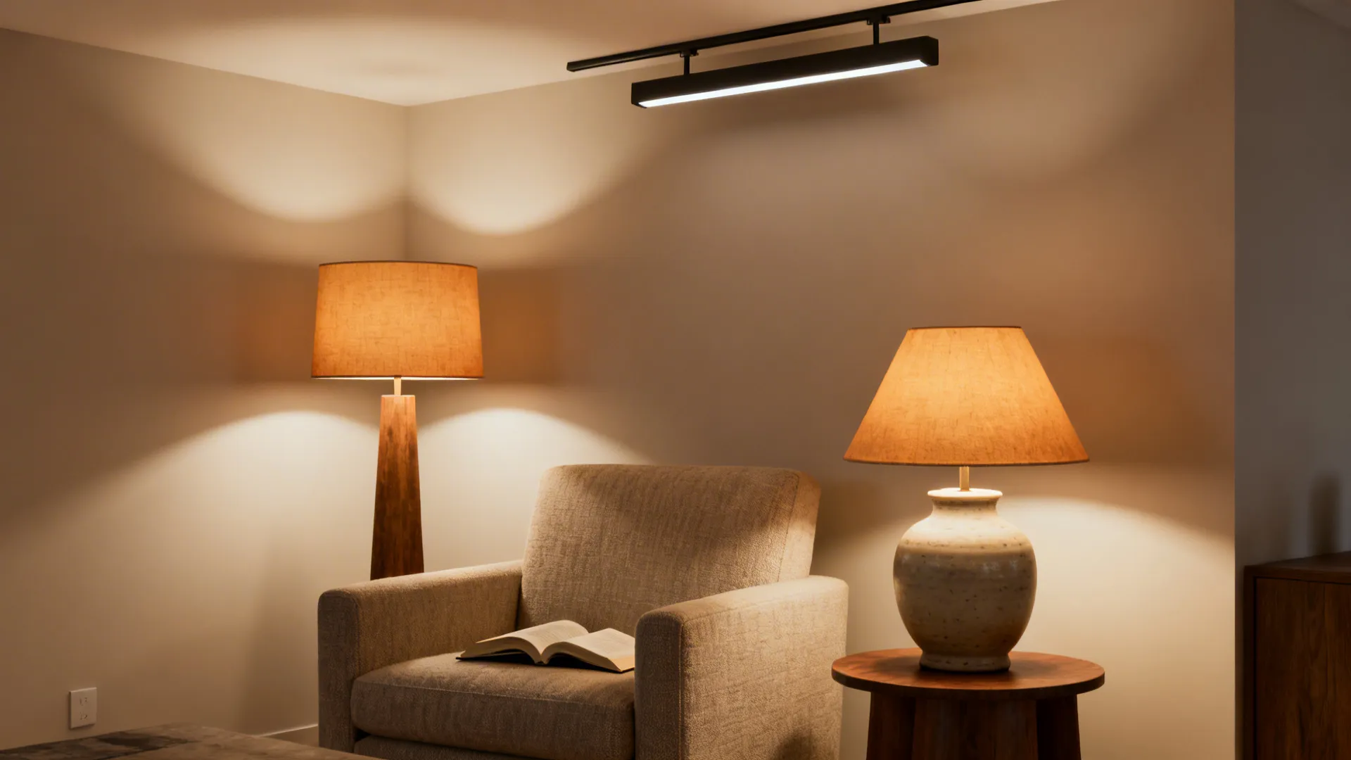 2. Layer with overhead and task lighting