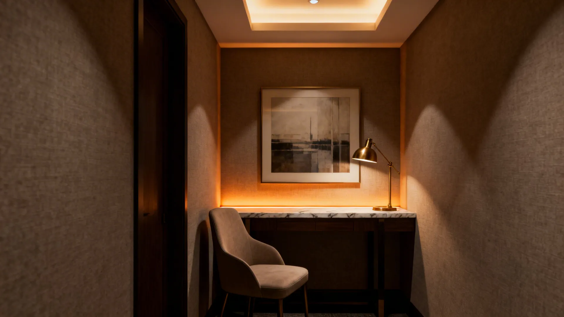 1. Layered lighting to open up the room