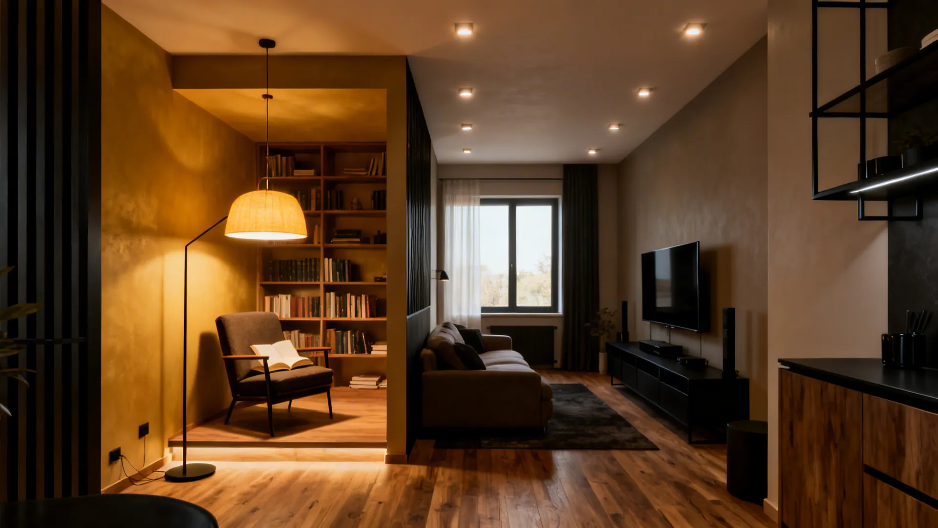 2. Use layered lighting to define zones