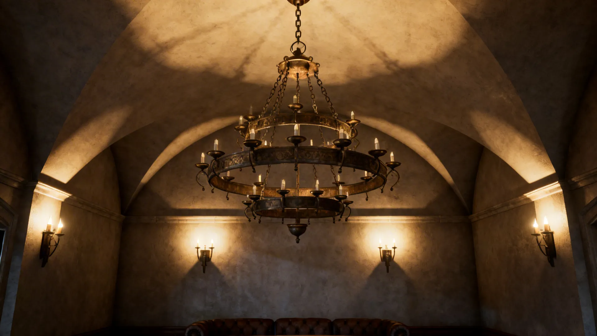 4. Layered lighting and suspended fixtures