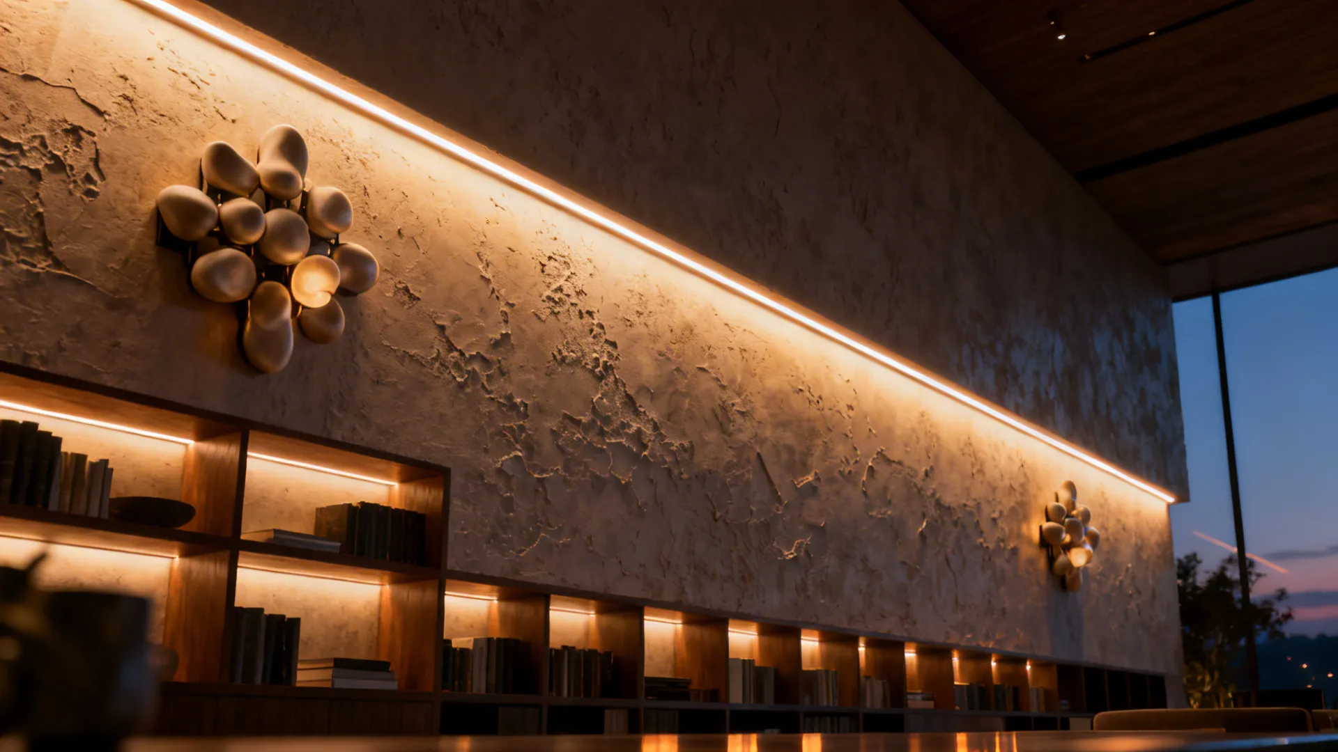 4. Multi-level lighting and sculptural fixtures