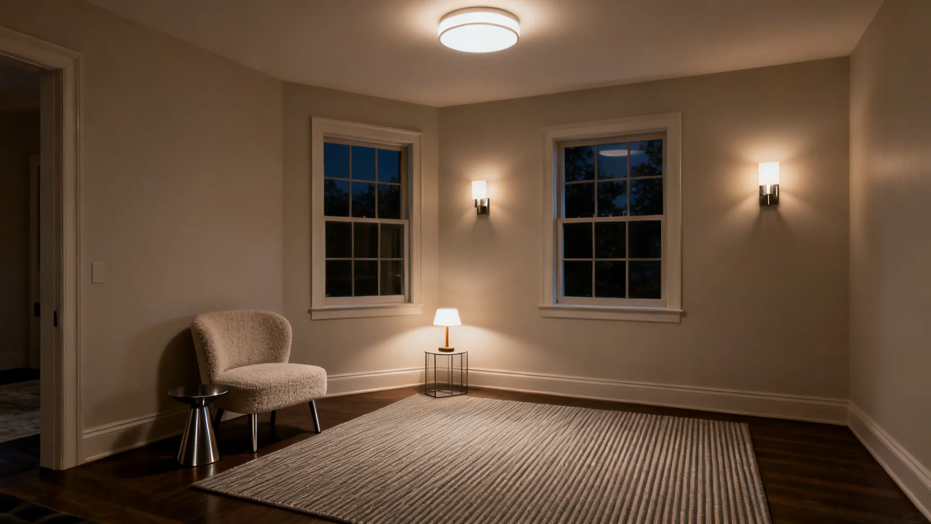 Idea 3: Layered Lighting and Neutral Envelope with Texture