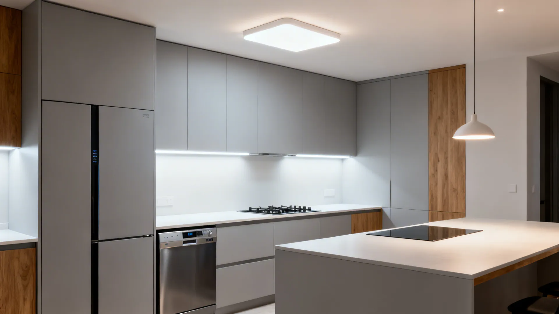 Idea 5: Lighting Layers and Slim Appliances