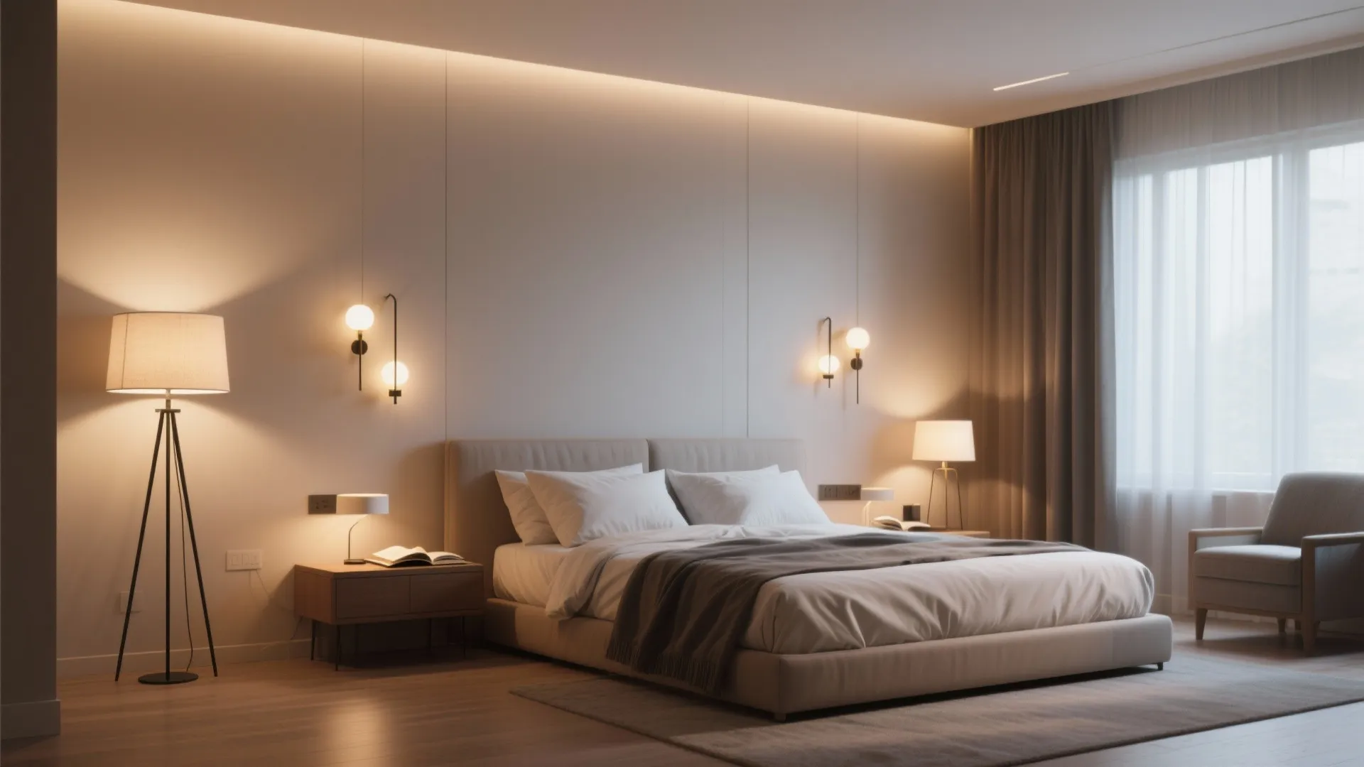 1. Layered Lighting for Mood Control