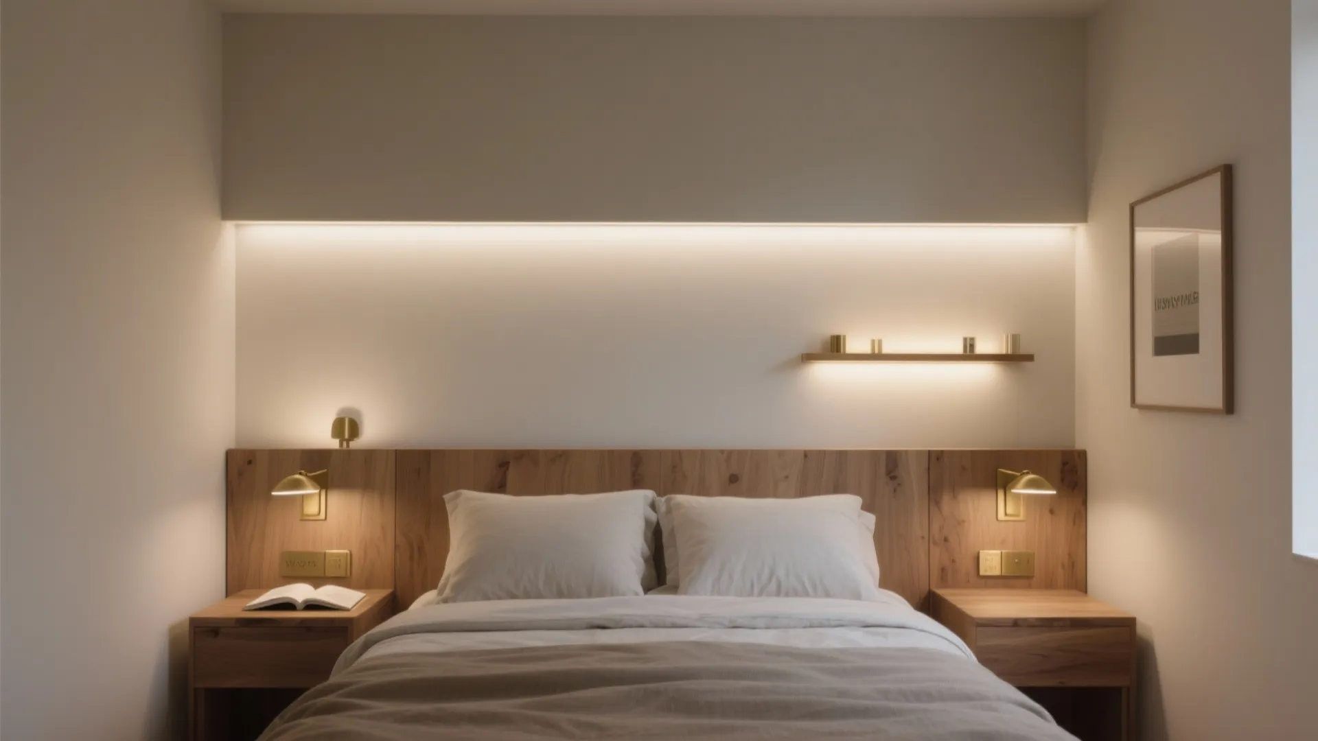 Layered lighting: ambient + task + accent