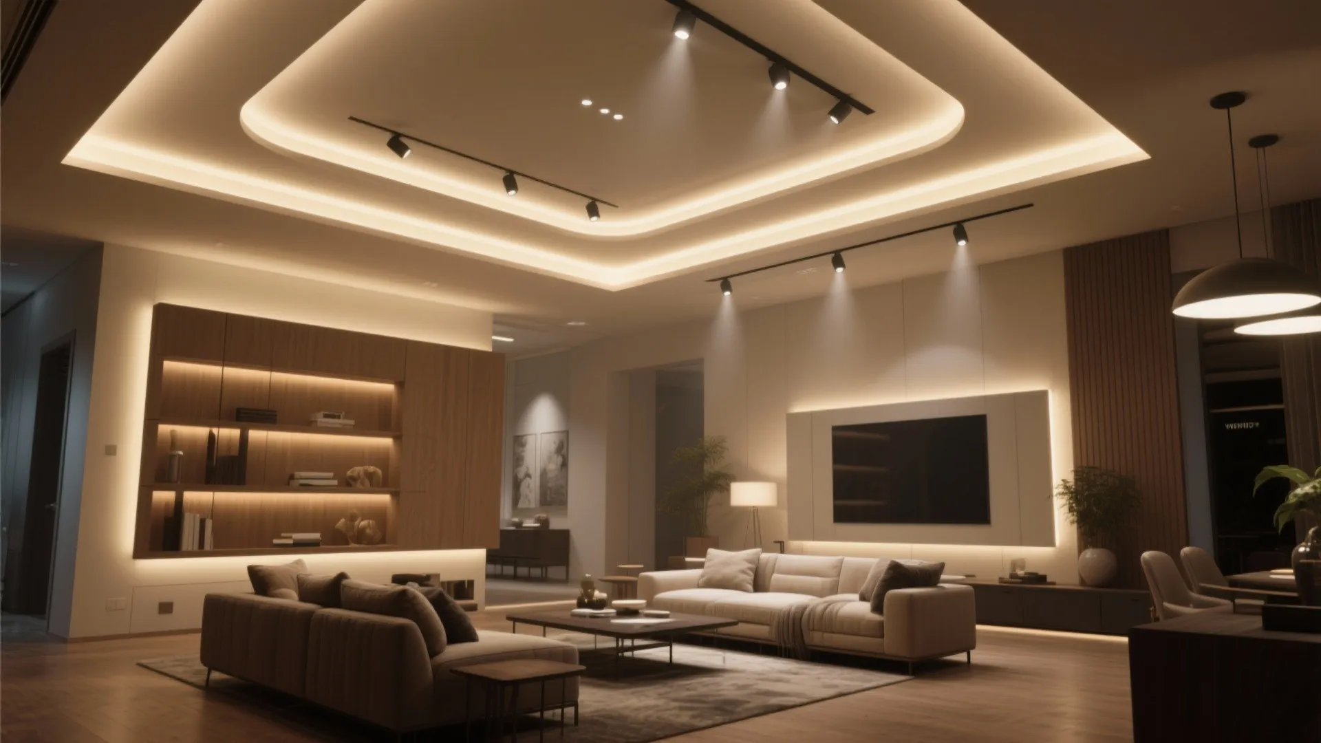 Layered Lighting Ceiling